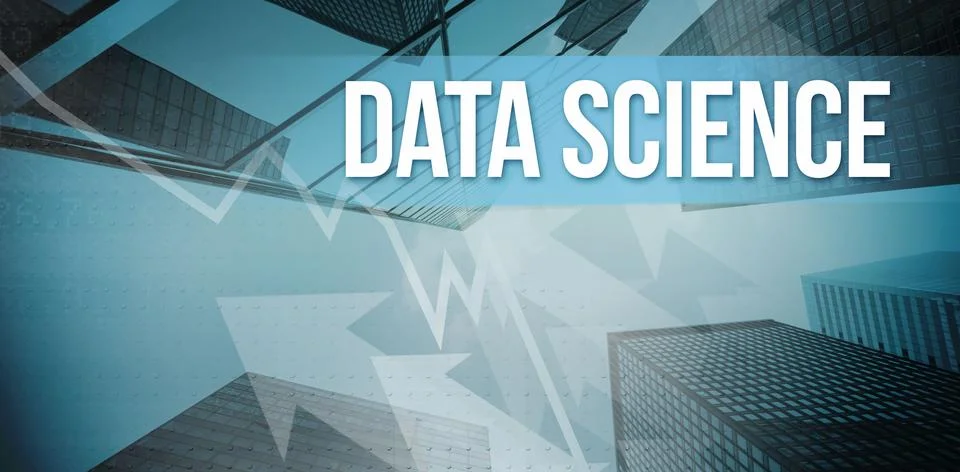 Data science with blue background Foto stock