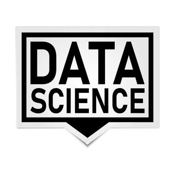 Data science button. sign. speech bubble push button set Stock Illustration