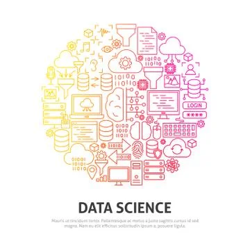 Data Science Circle Concept Stock Illustration