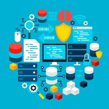 Data Science Circle Concept 스톡 일러스트