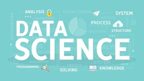 Data science concept. 스톡 일러스트