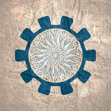 Data science concept. Lines with dots connected style Stock Illustration