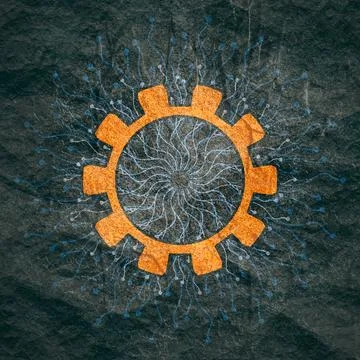 Data science concept. Lines with dots connected style Stock Illustration