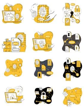 Data science. Data analytics professionals are architects constructing bridges 스톡 일러스트