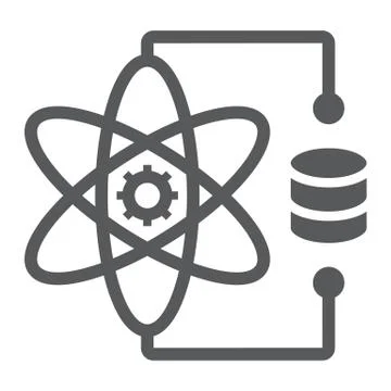 Data science glyph icon, data and analytics Stockillustratie