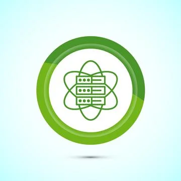 Data science icon design illustration. Big data, digital tech icon, Green C.. Stock Illustration