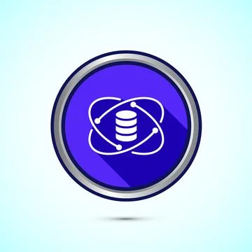 Data science icon design illustration. Big data, digital tech icon, Blue Sh.. Ilustración de archivo