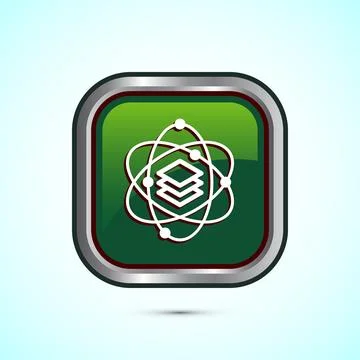 Data science icon design illustration. Big data, digital tech icon, Green C.. 스톡 일러스트