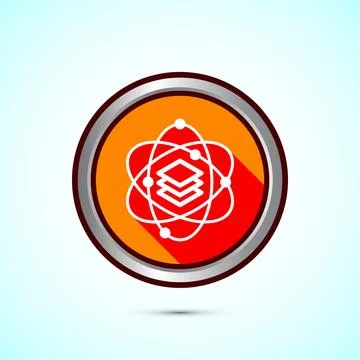 Data science icon design illustration. Big data, digital tech icon, Orange .. Stock Illustration