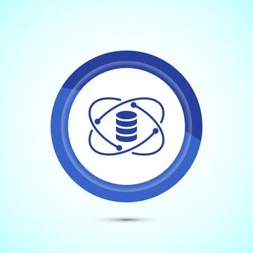 Data science icon design illustration. Big data, digital tech icon, Blue Co.. Illustrazione stock