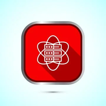 Data science icon design illustration. Big data, digital tech icon, Red Sha.. Stock Illustration