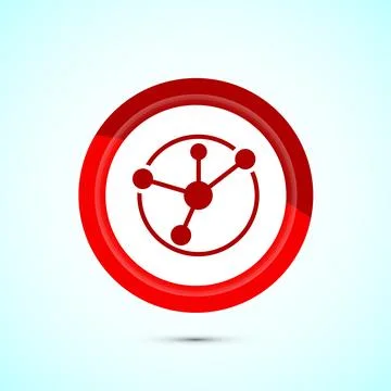 Data science icon design illustration. Big data, digital tech icon, Red Col.. Stock Illustration