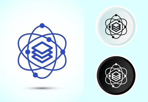 Data science icon design illustration. Big data, digital tech icon Stock Illustration
