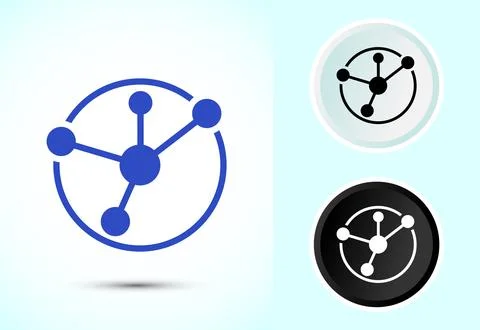 Data science icon design illustration. Big data, digital tech icon Illustrazione stock