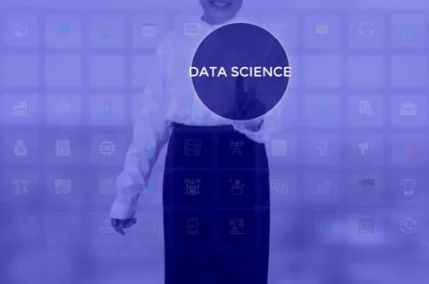 DATA SCIENCE - information management concept Stock Photos