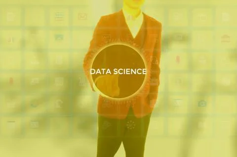 DATA SCIENCE - information management concept Stock Photos