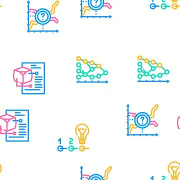Data Science Innovate Technology Icons Set Vector 스톡 일러스트