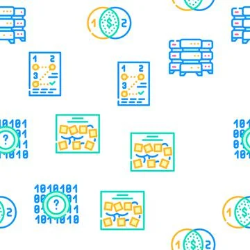Data Science Innovate Technology Icons Set Vector Stockillustratie