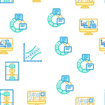 Data Science Innovate Technology Icons Set Vector イラスト素材