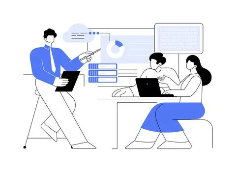 Data Science isolated cartoon vector illustrations. Illustrazione stock