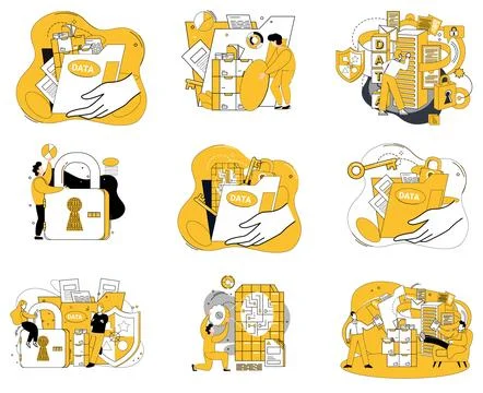 Data science. In landscape information, data science is compass navigating Stockillustratie