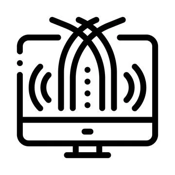 Data science line icon vector illustration sign イラスト素材