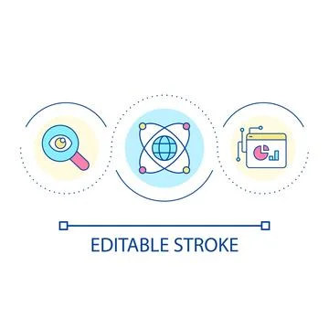 Data science loop concept icon Stock Illustration