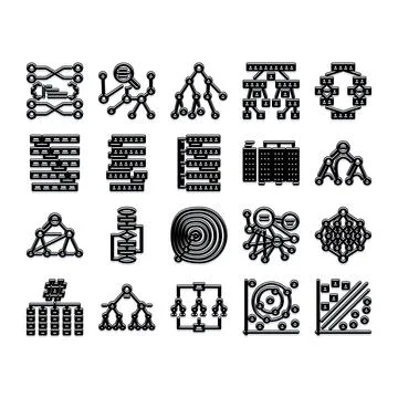 Data science machine learning artificial intelligence algorithms イラスト素材