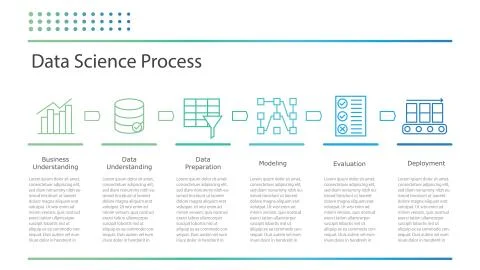 Data science or data mining process Stock Illustration