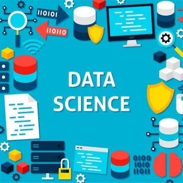 Data Science Paper Template Poster Stock Illustration