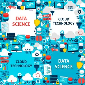 Data Science Paper Templates イラスト素材