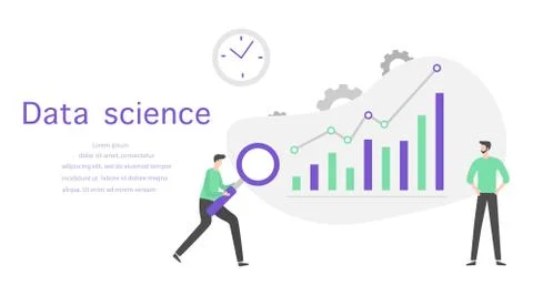 Data science Research Business analytics People Stock Illustration