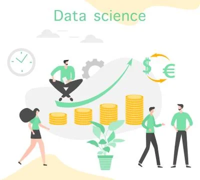 Data science Research Business analytics People Ilustración de archivo