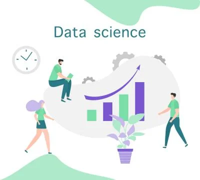 Data science Research Business analytics People Stock Illustration