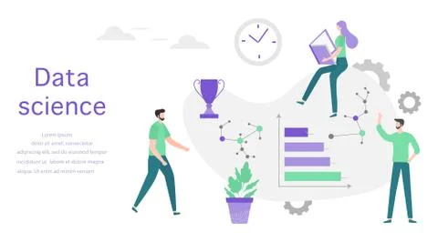 Data science Research Business analytics People Ilustración de archivo