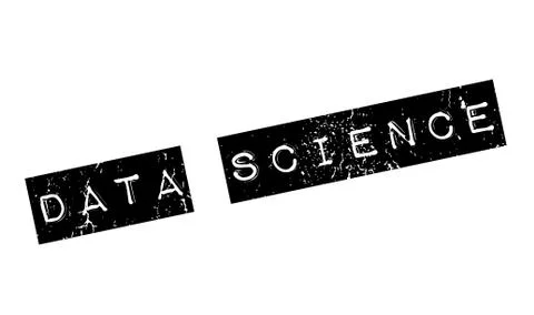 Data Science rubber stamp 库存插图