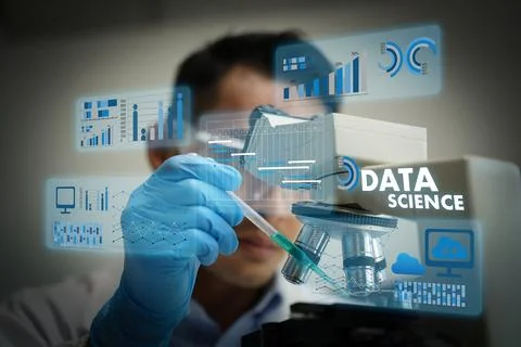 Data science scientist working with data analysis and research laboratory s.. Stock Photos