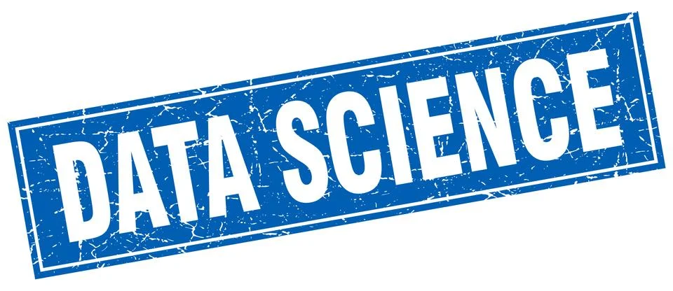 Data science square stamp イラスト素材