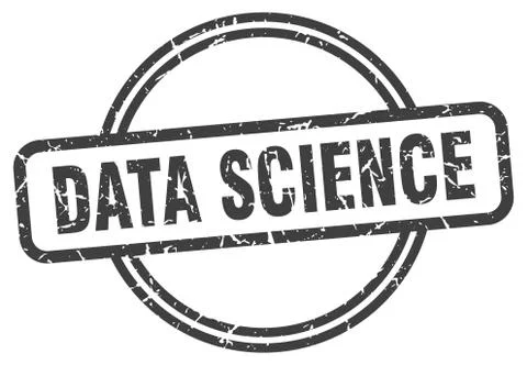 Data science stamp. data science round vintage grunge sign. data science イラスト素材