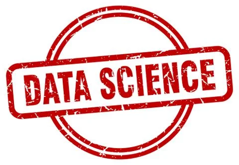 Data science stamp. data science round vintage grunge sign. data science イラスト素材