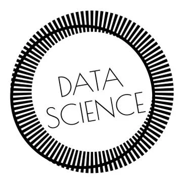 DATA SCIENCE stamp on white Illustrazione stock