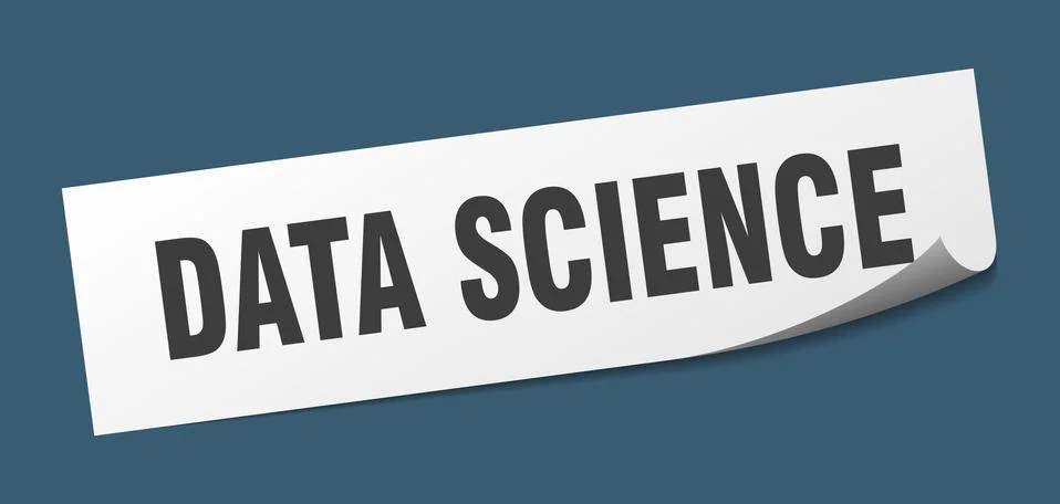 Data science sticker. data science square sign. data science. peeler イラスト素材
