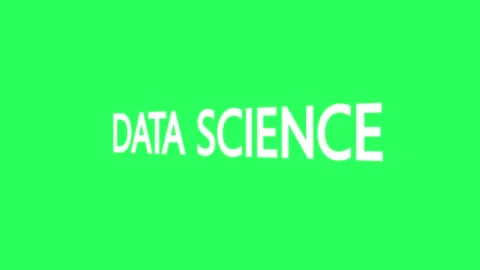 Data Science Text on isolated Green Background. Stock Footage 144590103