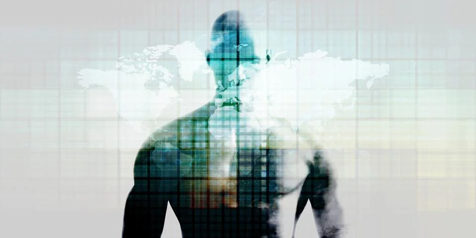 Data Science Visualization in an Abstract Technology Stock Illustration