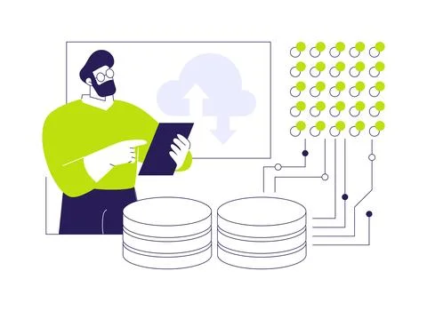 Data scientist abstract concept vector illustration. Stock Illustration