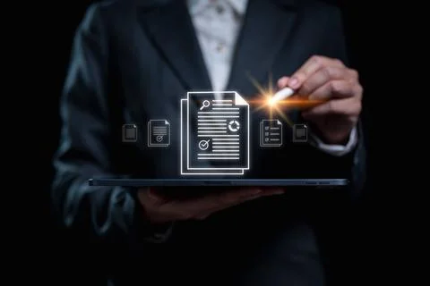 Data scientist analyzed the data to identify trends and patterns. Stock Photos