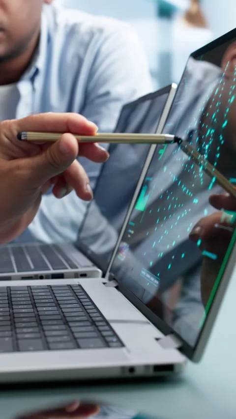 Data Scientist And Engineer Collaborate Stock Footage 345852058