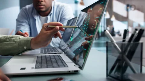 Data Scientist And Engineer Collaborate Stock Footage 346321711