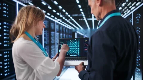 Data Scientist And Engineer Discuss AI Model Development Stock Footage 335877720