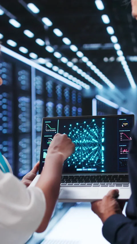 Data Scientist And Engineer Discuss AI Model Development Stock Footage 335878170